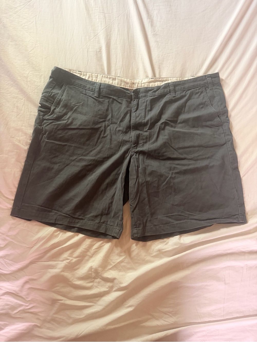Dockers Men's Charcoal Flat-Front Shorts